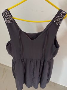 Sparkly Sequin Embellished Black Top
