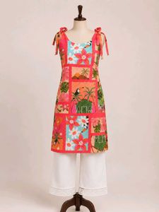 Vibrant Tropical Print Kurti