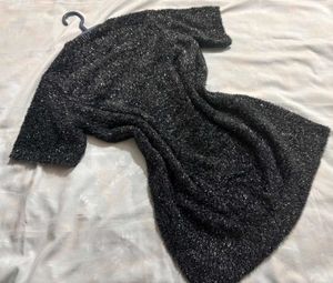 🎉Buy1 Get1 Free🎉Zara Sparkly Black Top N