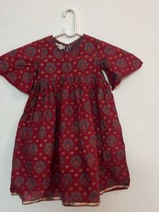 Beautiful Red Ethnic Dress for Girls