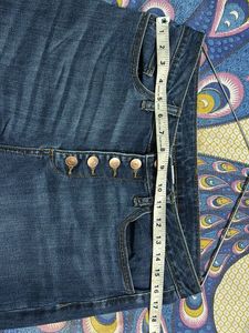 Trendy High-Waist Wide-Leg Button Fly Jeans