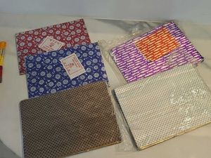 Assorted Chocolate Moulds, ribbons, foils, box