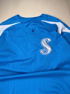 Blue Baseball Jersey with 'S' Logo