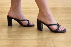 Stylish Black Block Heel Sandals