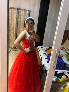 Stunning Red Embellished Gown