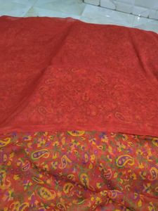 Red Paisley saree