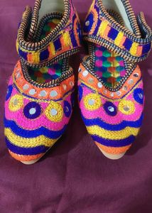 Colorful Embroidered Jutti Shoes