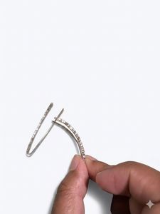 925 stamped Unique Hammered Silver Ear Cuff