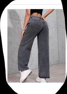 Roadster Gray Wide Leg Denim Jeans