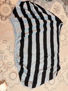 Bershka Striped one shoulder top