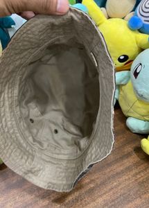 Rare Khaki Bucket Hat Reversible NII