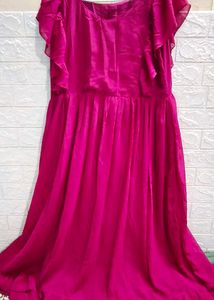 Elegant Fuchsia Maxi Dress