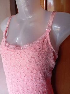 Pink Lace Maternity Cami