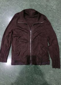 Women's Brown Zip-Up Jacket