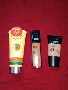 Maybelline Fit Me Foundation & Lotus Sunscreen