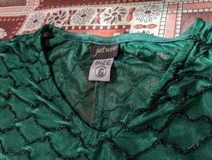 Emerald Green Embellished Top