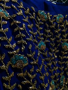 Elegant Royal Blue Embellished Kurta Set