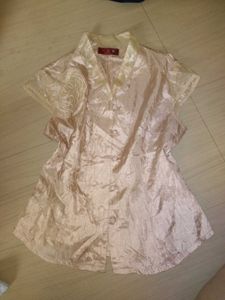 Elegant Champagne Textured top