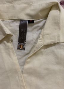Elegant Yellow Button-Up Shirt