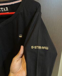 G-Star Raw Black V-Neck Long Sleeve Tee