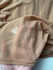 Sheer Corset Detail Long Sleeve Top