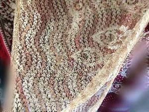 Elegant Golden Pattern dupatta with beautiful lace