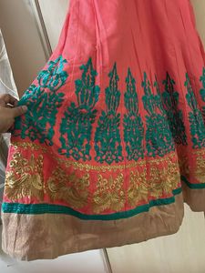 Designer Kurta with Teal and Gold Embellishments