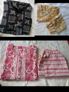 3 ( combo) Kurta Sets for Women