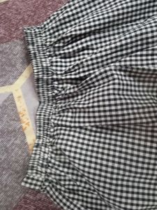 Black and White Gingham Skirt