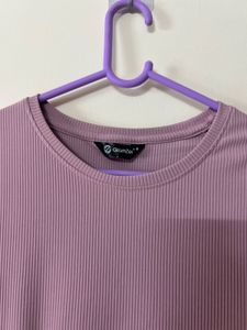 Cute pink Ribbed Cropped Tee size M