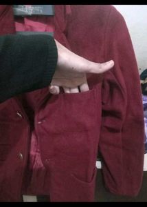 Classic Maroon Blazer for winter
