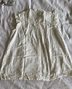 Chic White Smocked Top