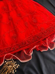 Stunning Red Embroidered Gown