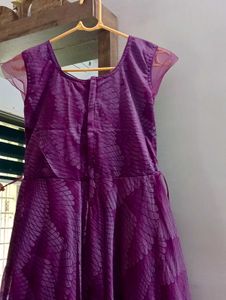 Elegant Purple Party Gown for Girls