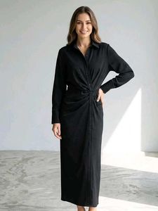 Black Bodycon shirt dress