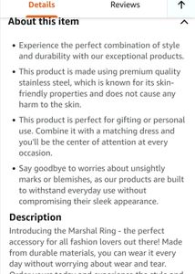 Stainless Steel Ring For Men And Boys
