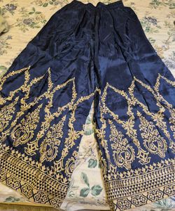 Pure crepe kurta, sharara, dupatta set