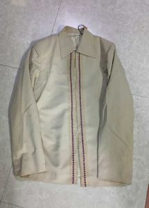 Men's Beige blazer with Embroidery