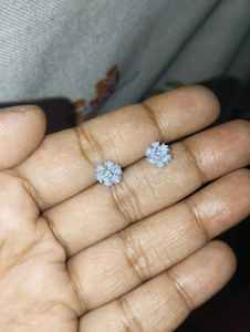 Icy frozen Dainty Flower Stud Earrings