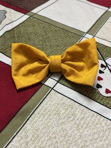 Yellow Bow Hair Clip