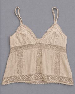 Cream Lace Trim Cami Top