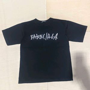 Black Balenciaga Logo T-Shirt