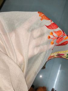 Beige Kota saree with Paithani border&amp; Blouse