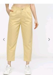 Toyko Talkies Yellow/ Beige High Waisted Regular F