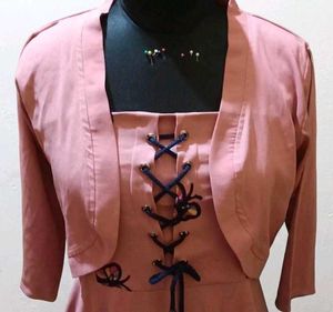 Cute Butterfly Print Lace-Up Dress