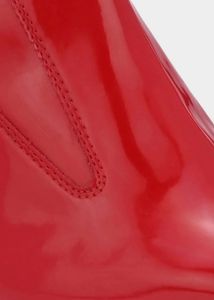 Red Patent Heeled Boots