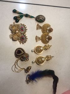 Earrings,saree Pin, Rings