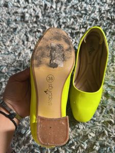 Vibrant Neon Green Flats