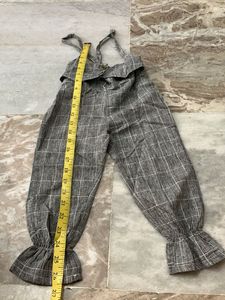 Grey Checked Jumpsuit