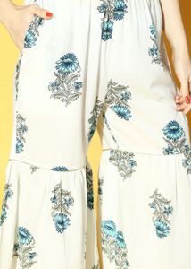 Elegant Printed Kurta Set with Palazzo